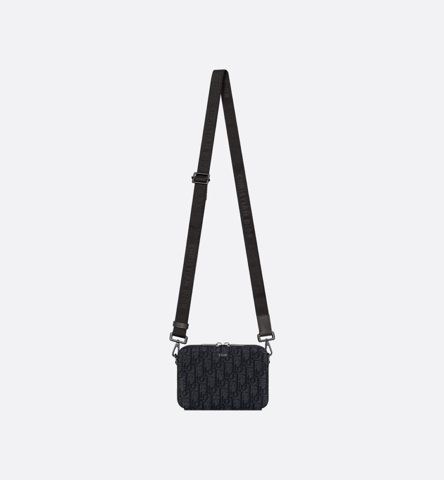 Pochette zippée à bandoulière Noir