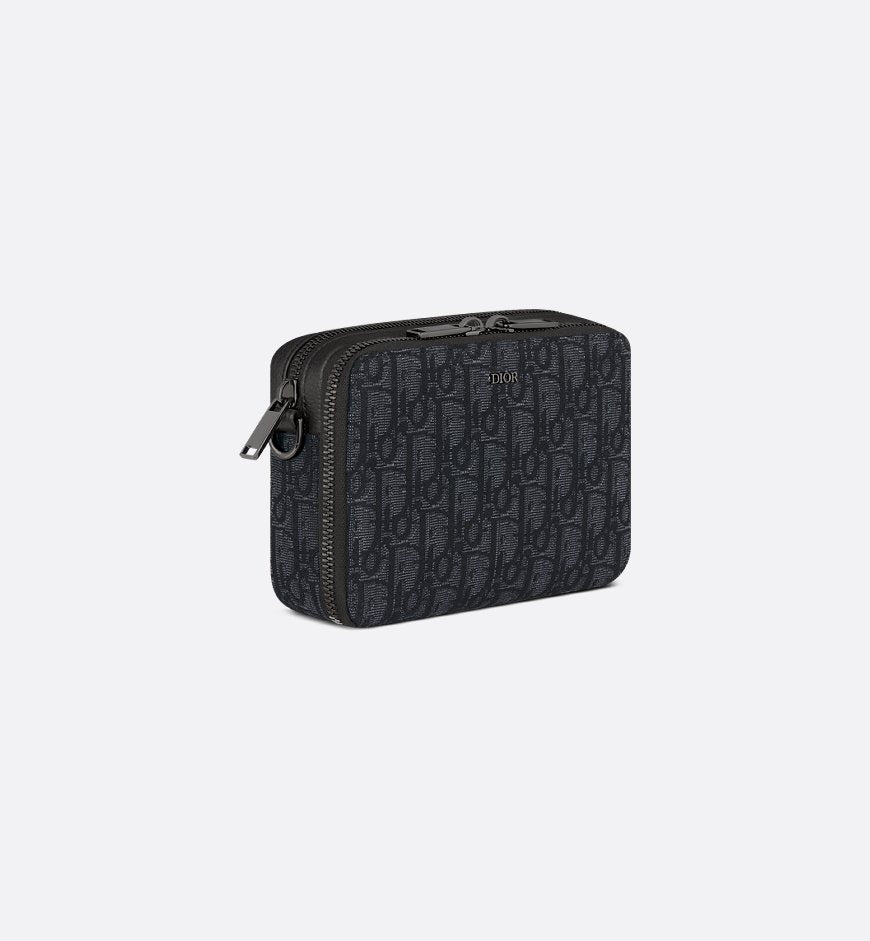 Pochette zippée à bandoulière Noir